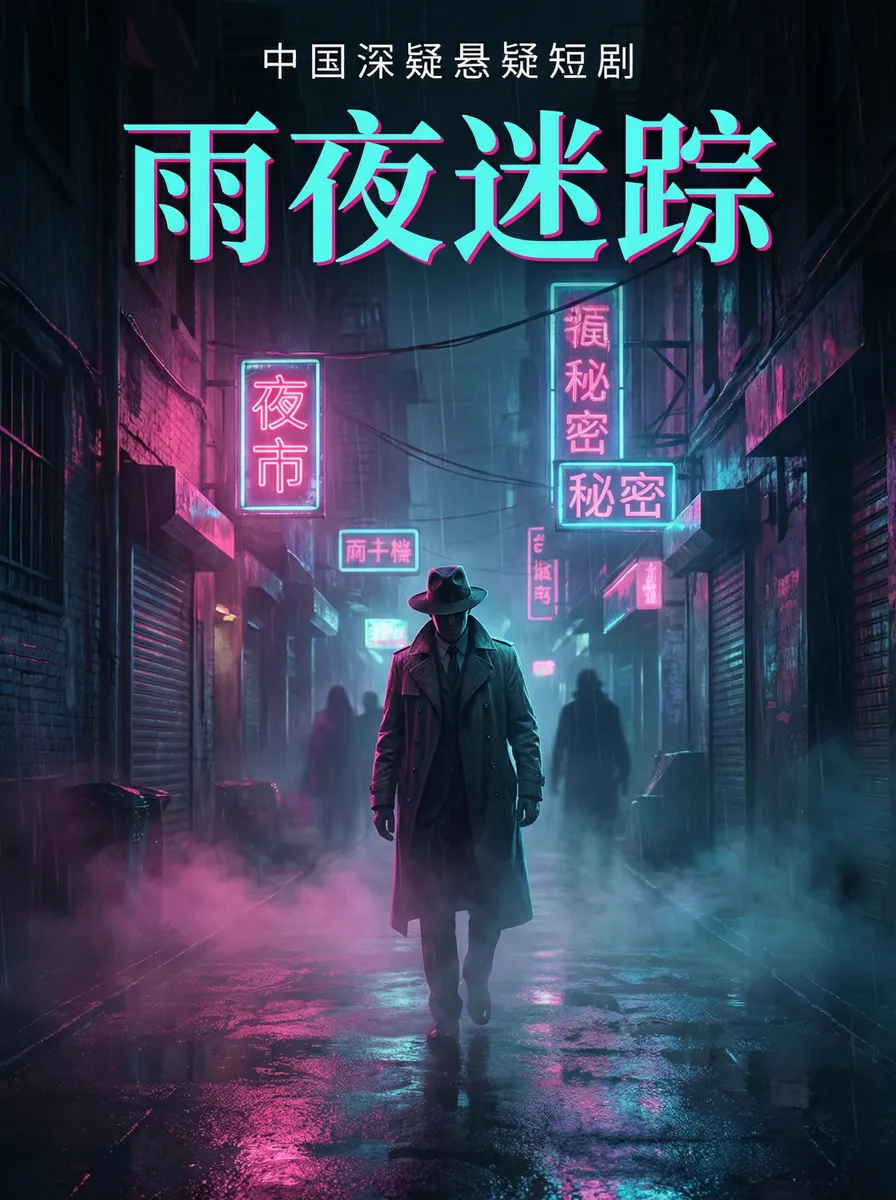 大屏的智能手机 悬疑追踪短剧 - 雨夜迷踪海报
